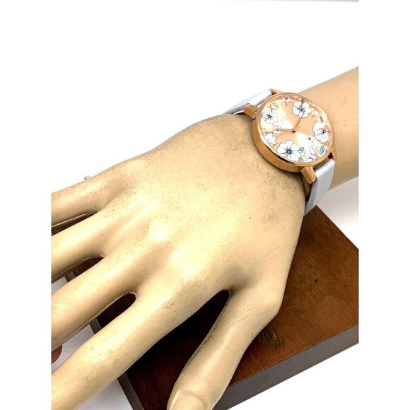 Olivia Burton Women's Watch OBW0706 Quartz Floral Dial Rose Gold Leather… - Picture 4 of 13